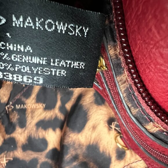 B. Makowsky Red Leather Hobo Bag - Picture 13 of 15